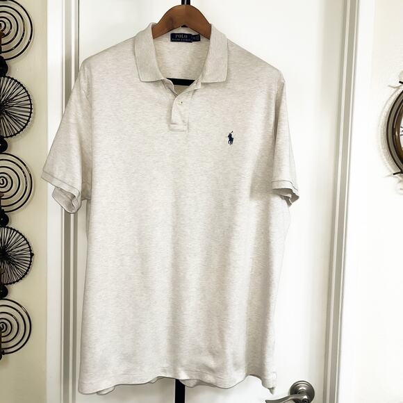 Polo Ralph Lauren Mens Polo Shirt - Cream, Size XXL - Picture 3 of 10